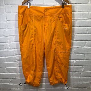 Vintage Nike Gray Tag Pants Cropped Athleisure Orange 266730 Women's XL